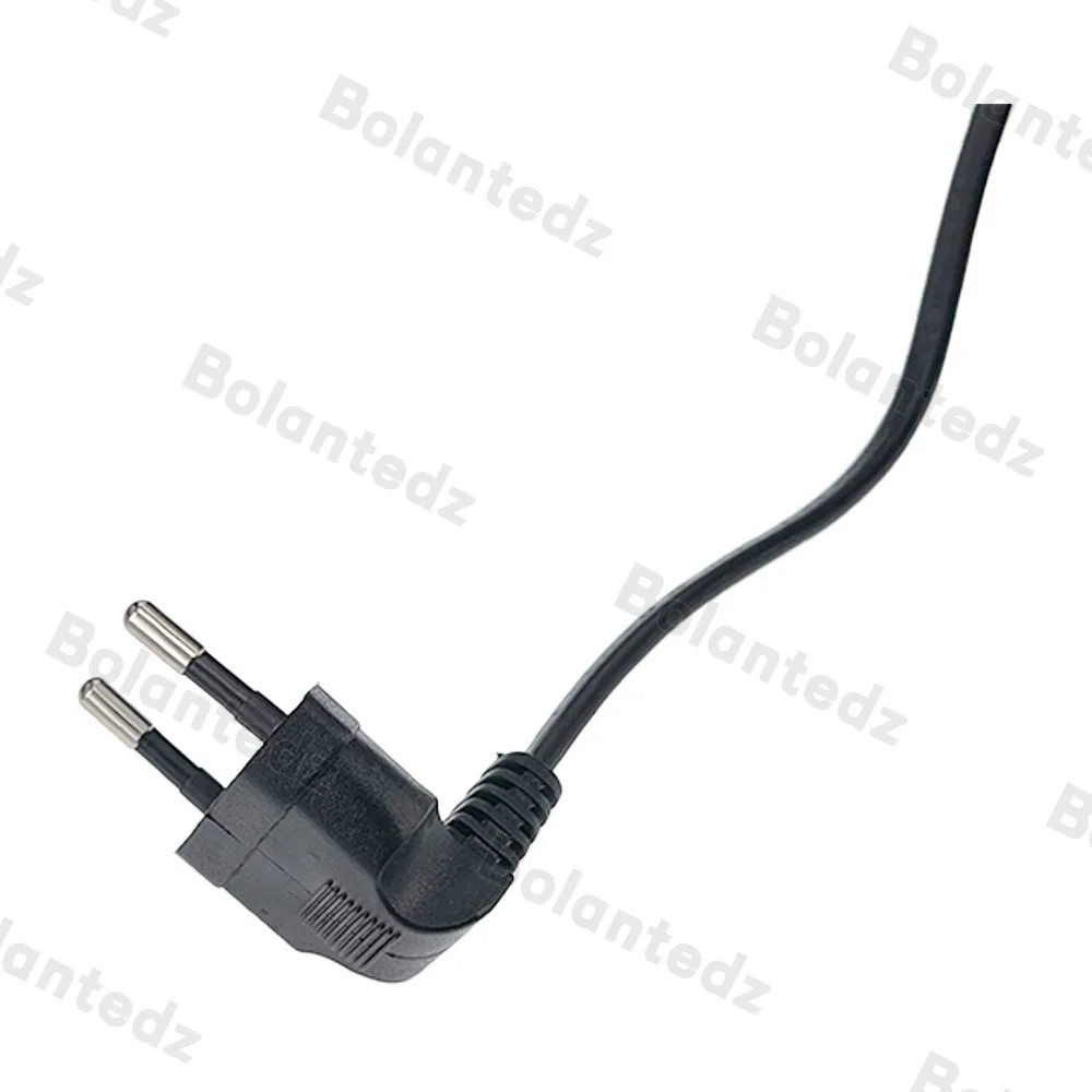 Power Splitter Cable EU CEE7/16 90 Degree Male to Female Dual Output 2 Ways Outlet Extension European 2 Prong M/F