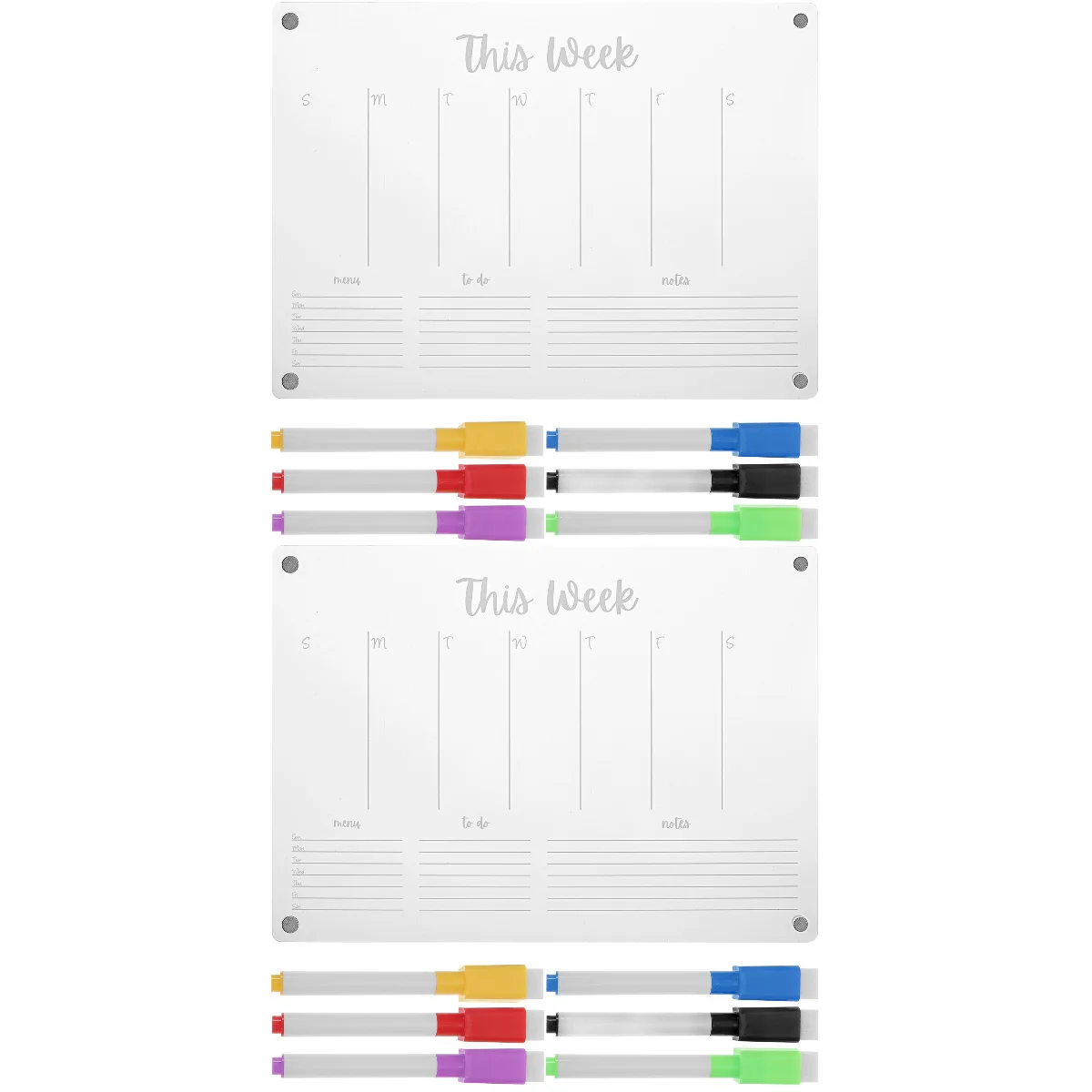 Weekly Calendar for Fridge Acrylic Message Board Refrigerator Magnetic Dry Erase calendar for fridge monthly weekly planner calendar table dry erase whiteboard message board school white board with pen