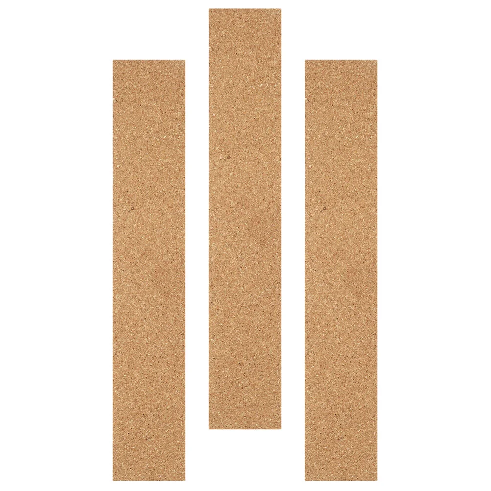 

3 Pcs Self-adhesive Cork Strips Bulletin Board Decor Bar Office Home Natural Frameless Bars Batten Announcement for Walls