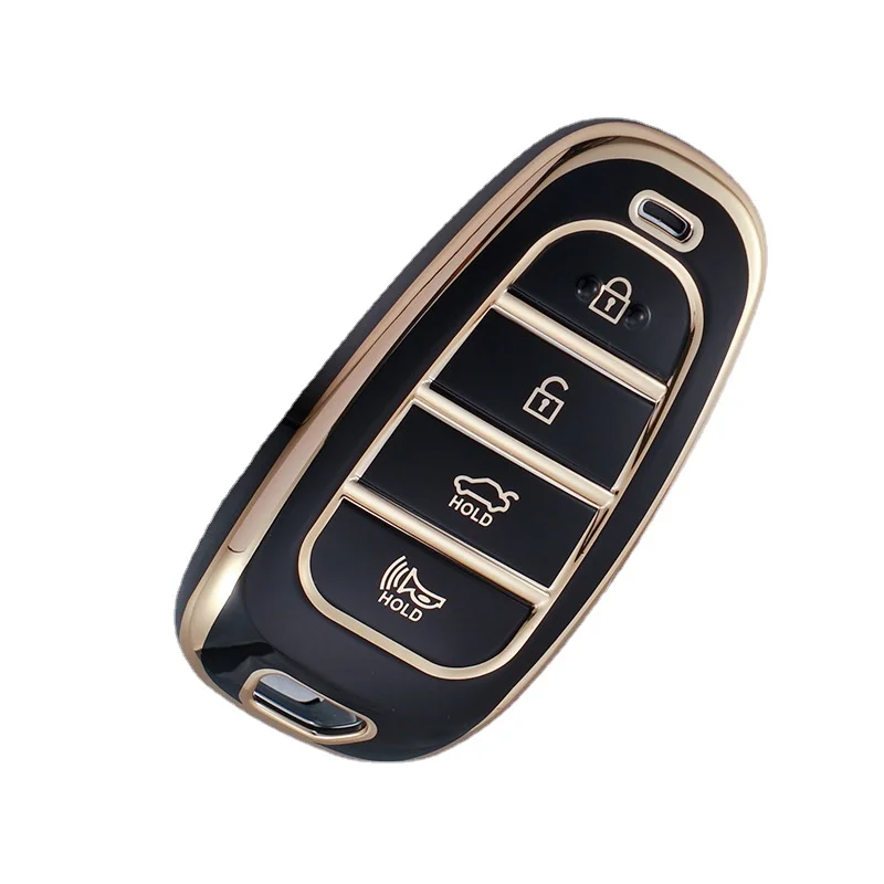 4 Button Tpu Car Key Case Cover For Hyundai Tucson 2021 4g Solaris Sonata Hybrid Nexo Nx4