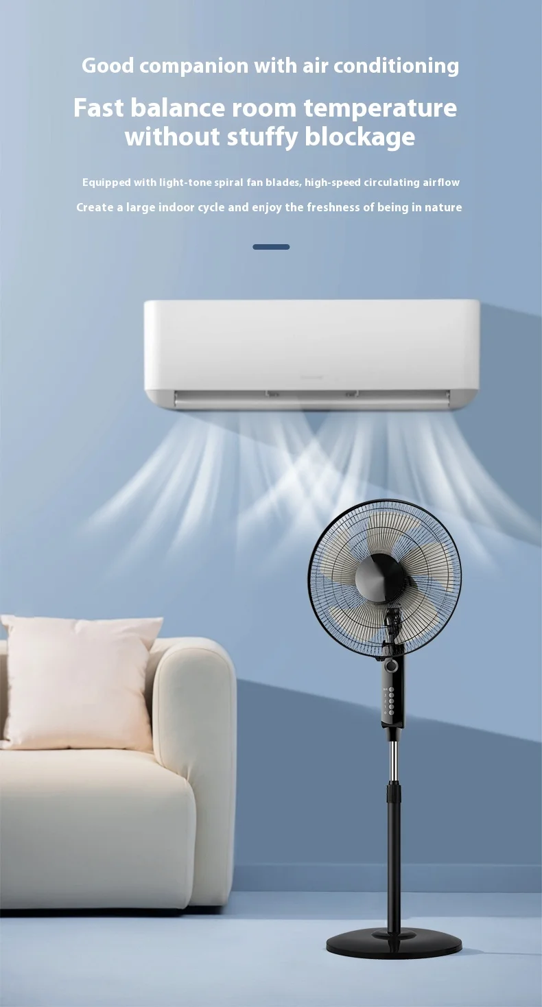 Camel household large wind power electric fan, powerful energy-saving, light sound, desktop vertical, floor standing#Made in China_voghion.com
