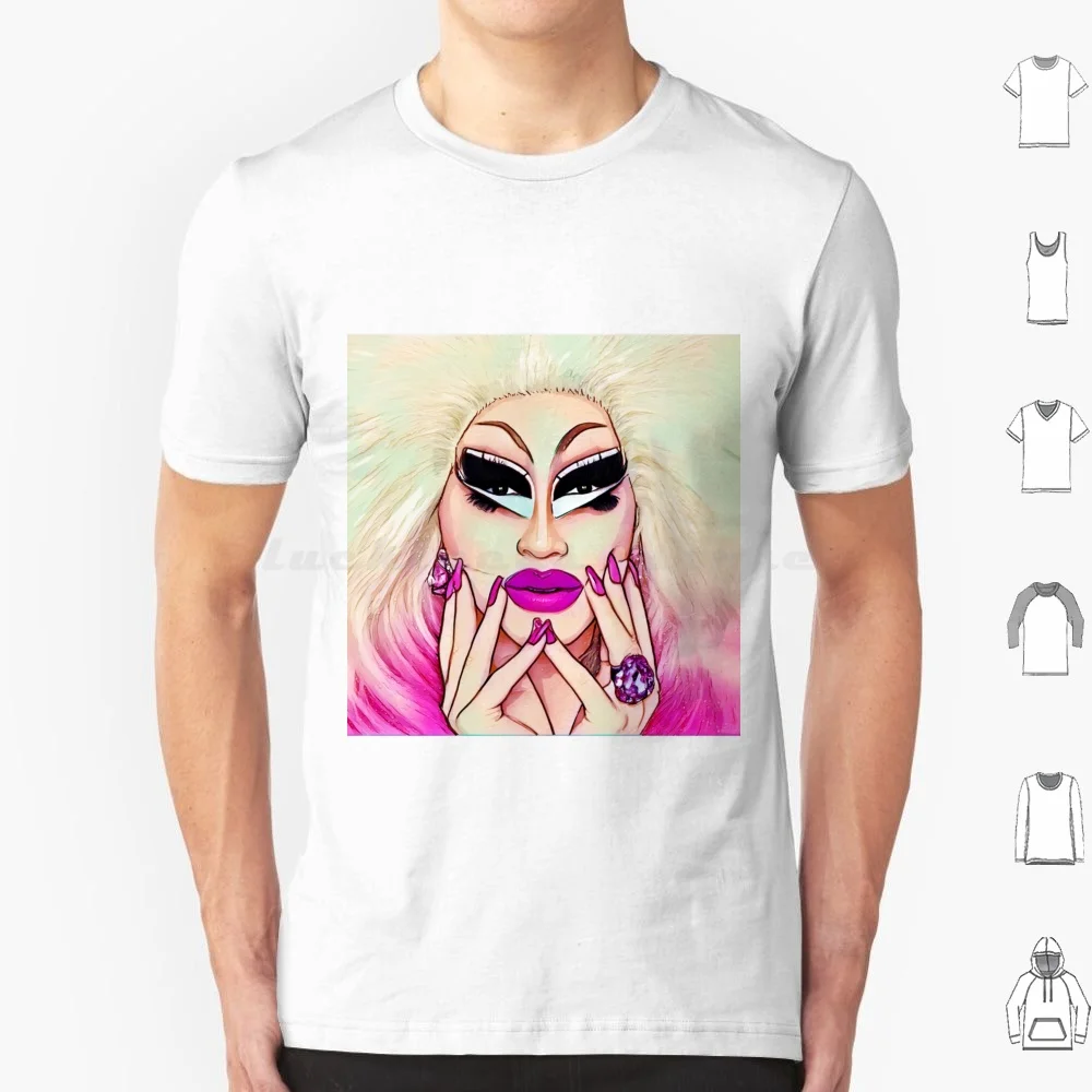 Maglietta Trixie Big Size 100% Cotone Posa Shantay Non Rimani Oggi Satana Non Oggi Non Oggi Satana Bianca Del Rupaul Drag Race