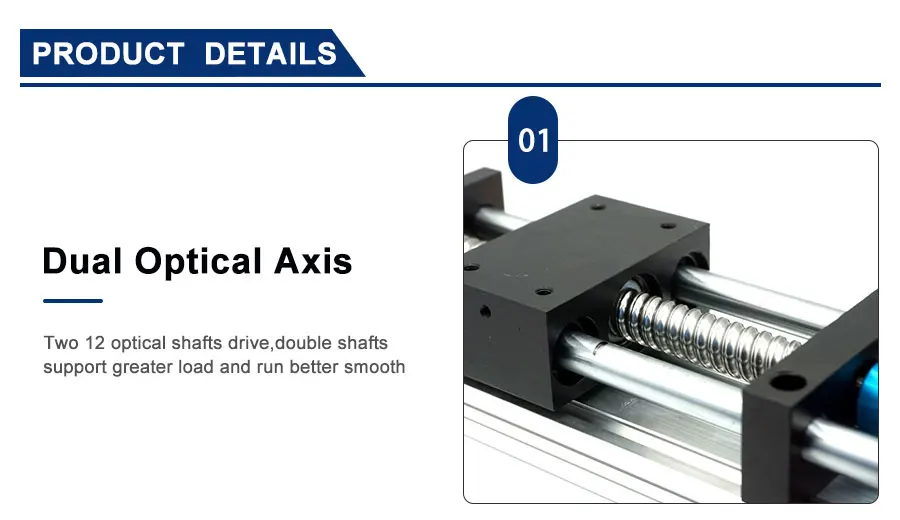 Hochpräzises GGP 50 mm 100 mm Kugelumlaufspindel 1204 1605 1610 Gleitschiene Linearführung Bewegtisch-Aktuatormodul 3D-Drucker XYZ – Detail 8