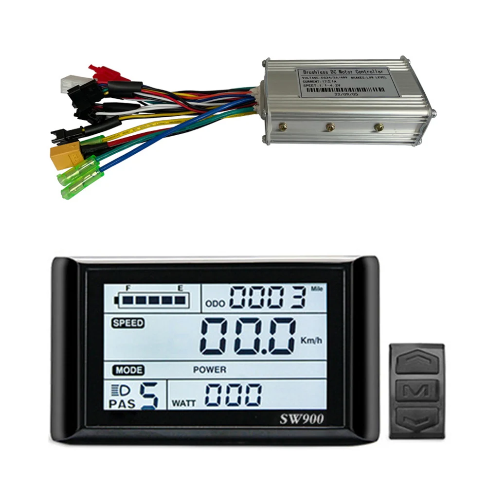 

Sine Wave Controller No.2 Protocol Controller SW900 Display 24/36/48V 350W For Ebike Electric Scooter High Quality Material