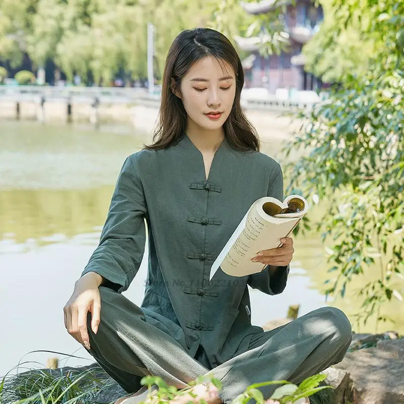 2026 중국어권 쿵푸 태극권 의류 무술 유니폼 100% 면 상의+하의 세트 태극권..