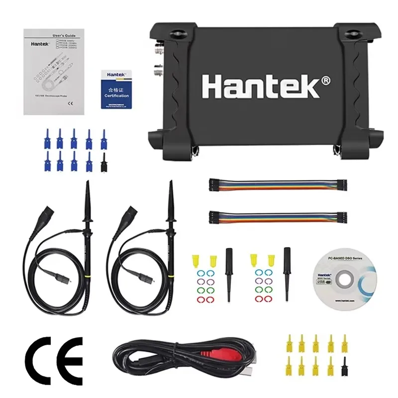 Hantek Portable PC USB digital Oscilloscope 2-Channels 6022BE 20MHz 48MSa/s 6022BL + 16-Channels Logic Analyzer digital oscilloscope usb logic analyzer