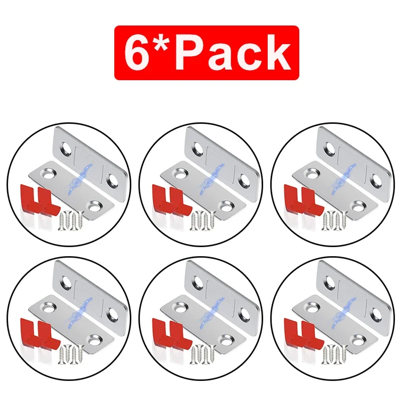 Ultra-Thin Magnetic Cabinet Catch - Invisible Adhesive Door and Drawer Stopper