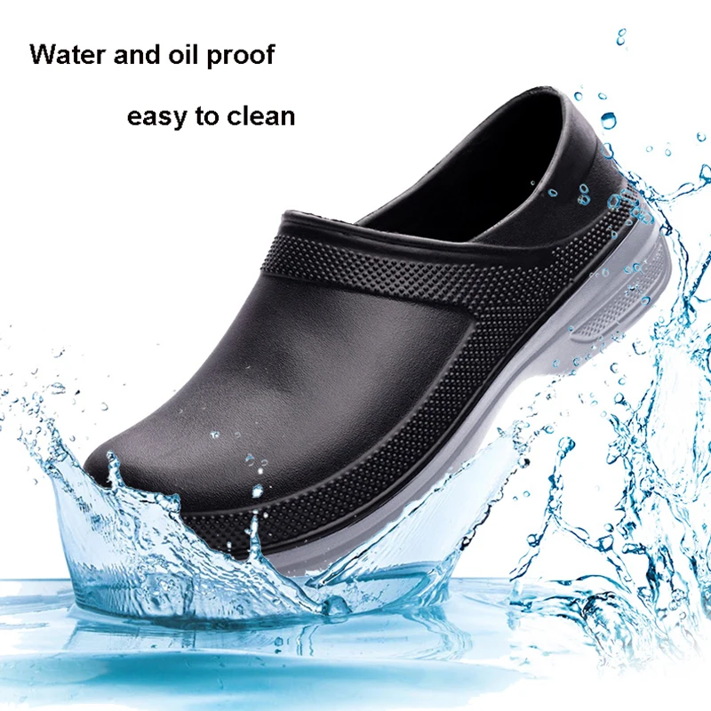 Men Kitchen Shoes Outdoor Man Garden Clogs Water-proof Shoes For Chef  Comfortable Non-slip Work Shoes For Wet Place Big Size 49