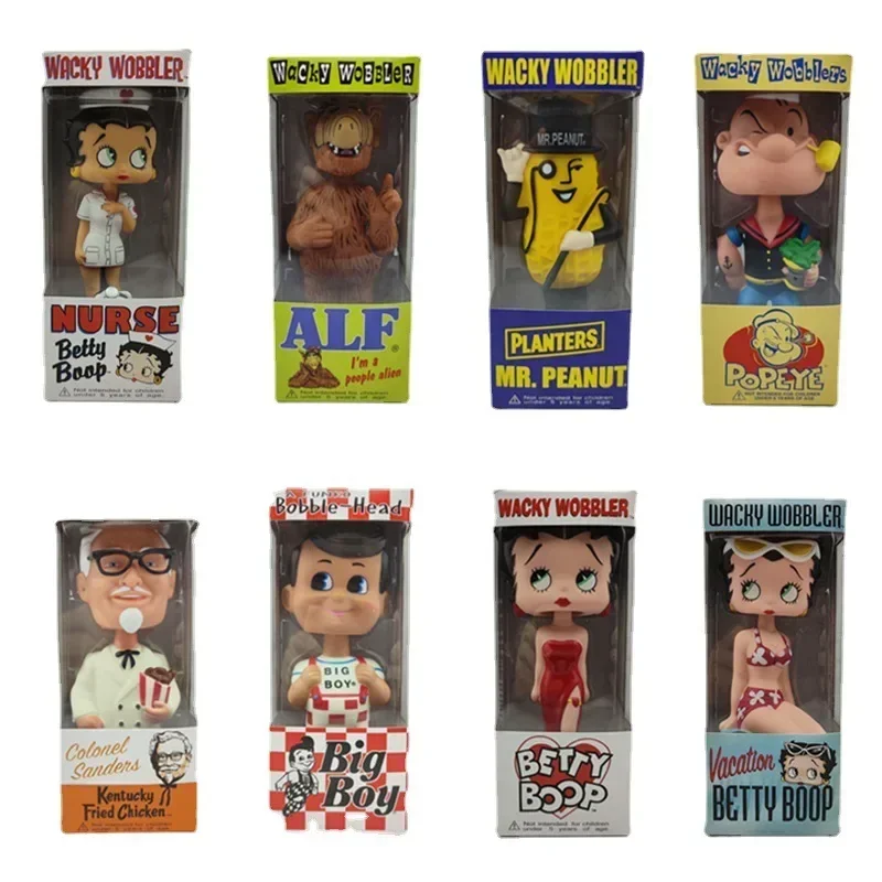 Bambole Alla Moda Retrò Shake Head Home Car Ornaments Figure Mr. Peanut Betty Boop Soft Figurine Doll Modello Da Collezione Regalo Di Compleanno