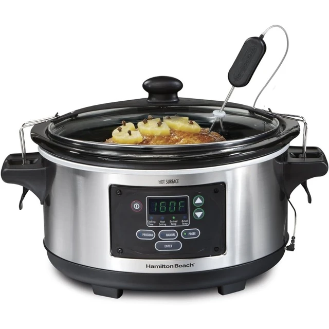 6 Qt. Digital Stainless Steel Slow Cooker