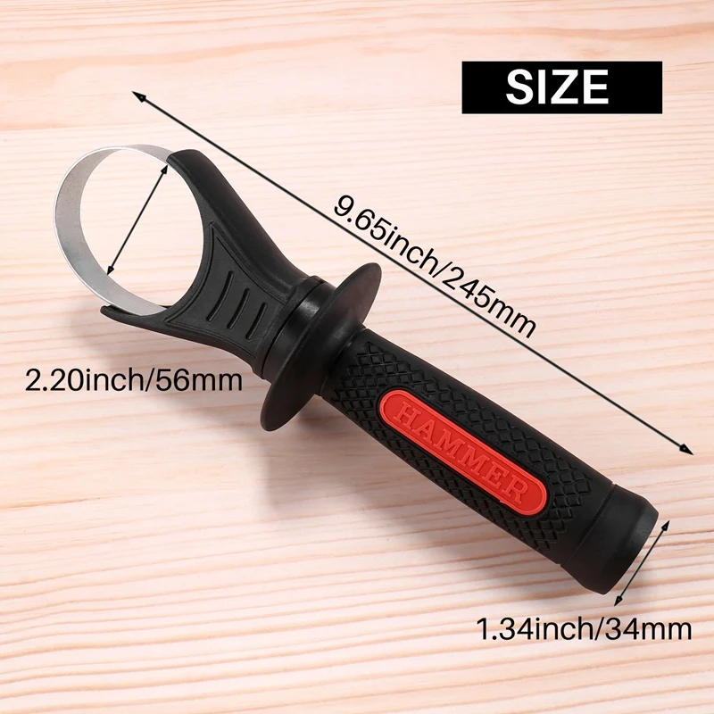 Hammer Drill Handle Plastic Side Front Auxiliary Handle For 26 Tools Drill Replacement Plastic Side