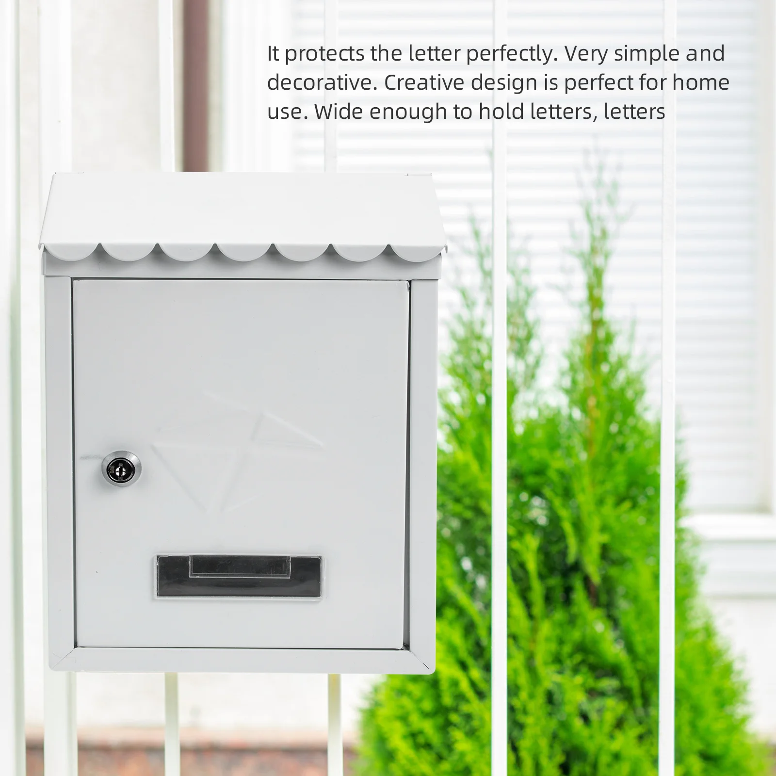Outdoor Mailbox Retro Rain-proof Wall Mount Letter Box Newspaper Mailbox Outdoor Newspaper Box Letter Delivery, wall mounted mailbox