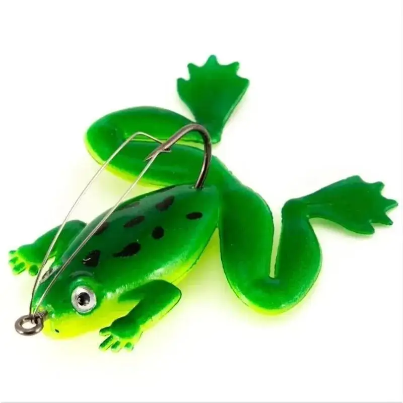 10Pcs Rubber Rubber Frog 6cm/5.2g Soft Fishing Lures CrankBait Tackle Frogs Baits Artifical Silicone Swimbait Outdoor Fishs Tool