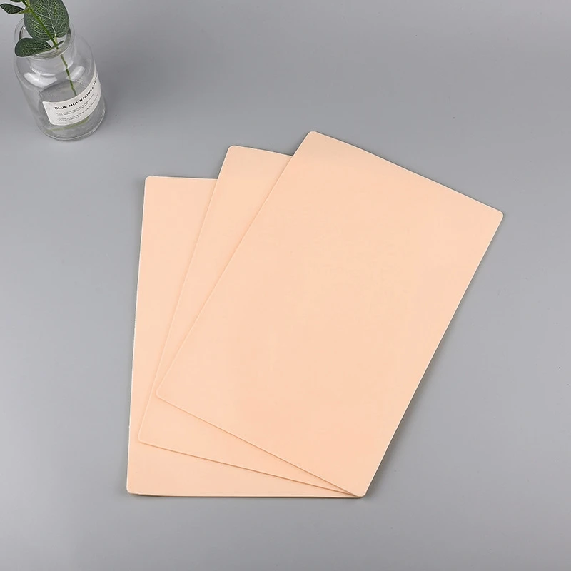 Tattoo Blank Practice Skin Eyebrow Paint Double Side Synthetic Leather Pink Tattoo Beginner Fake Skin Exercise Tool