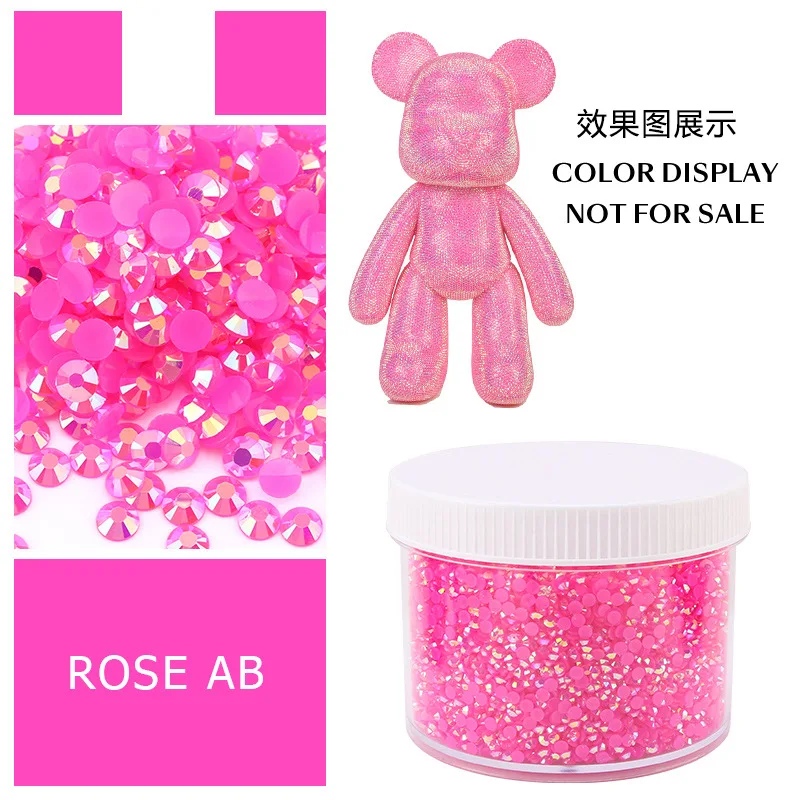Large Box of Assorted Jelly AB Resin Non-Hot Fix Flat Back Rhinestones