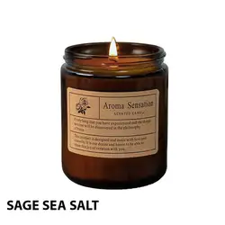 Elegant Aromatherapy Glass Candle | Smokeless Scented Candle for Home Décor and Gift - Giving (YELLOW)