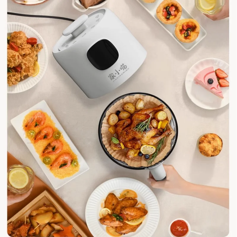 Transparent Air Fryer 2L 700W Home Smart Panoramic View Oil-free Mini Fryer Visual фритюрница Freidora De Aire Air Frit&ouml;z