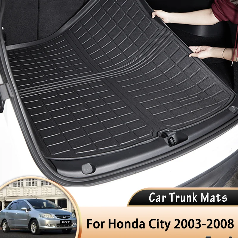 

Для Honda City Fit Aria GD 2003 ~ 2008 2007 EVA коврик для заднего багажника автомобиля, водонепроницаемый защитный лайнер, поднос для багажника, напольные коврики, аксессуары