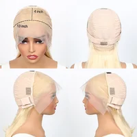 Perruque Bob Blonde 613 en Cheveux Humains, Perruque Courte Droite Bob 13x4 Lace Front Pré-Plucked avec Baby Hair, Perruque Frontale 613 Lace 200% 6