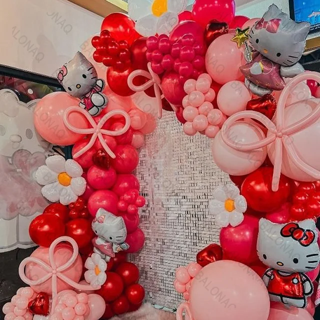 Hello Kitty Balloon Arch Balloon Decor