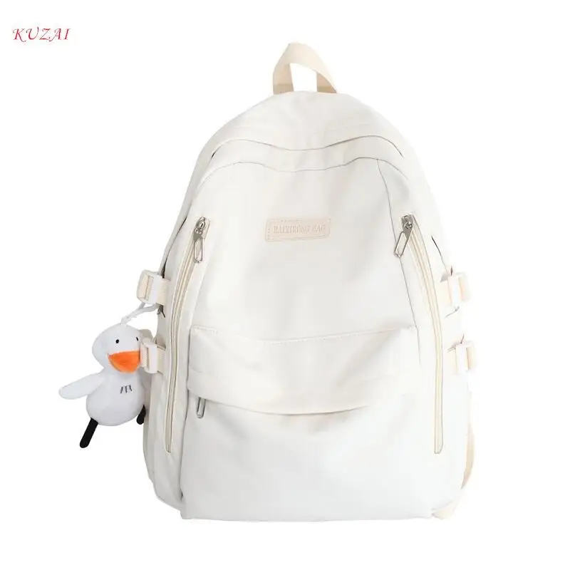 

Horizontal Zipper Cow Rucksack College School Student Korean Backpack Teenage Girl Bag Large Capacity Waterproof Women Schoolbag