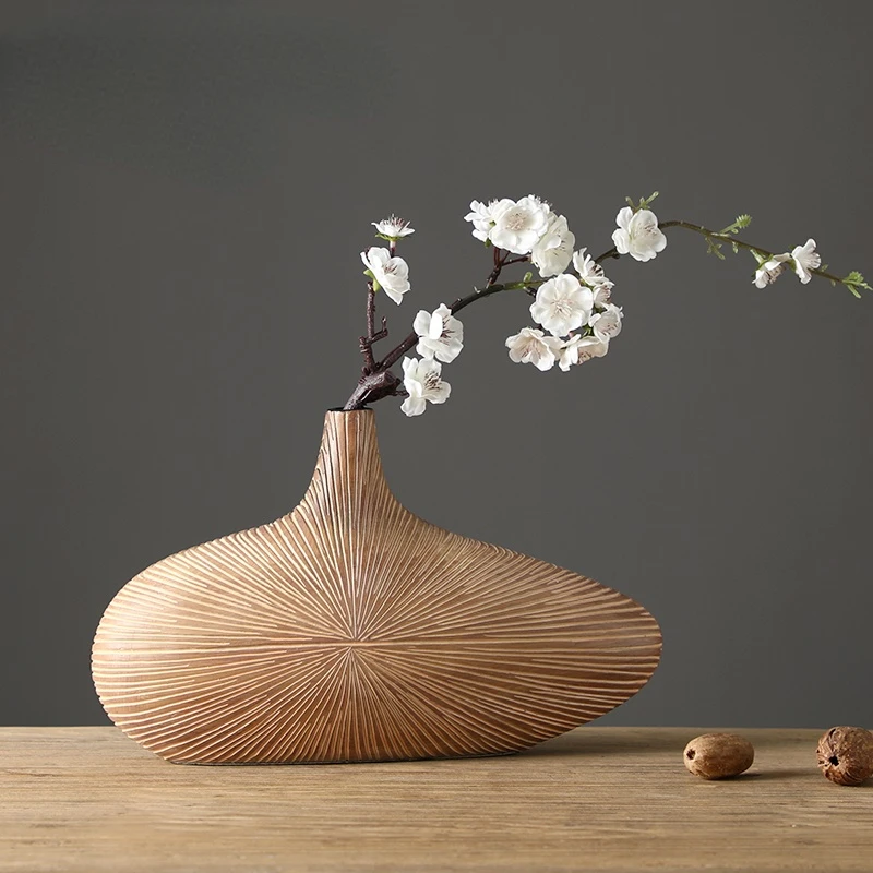 

Деревянные вазы украшения с высоким чувством роскоши высокого класса современная простота Гостиная ТВ шкаф новые китайские домашние украшения