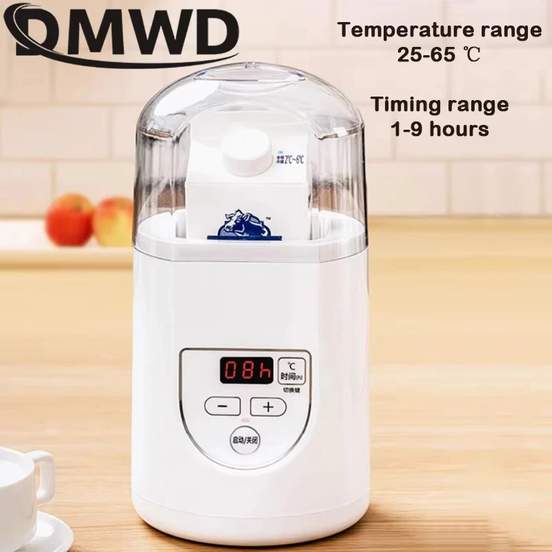 220V Electric Automatic DIY Yogurt Maker Enzyme Machine Temperature Adjustable Fermenter Rice Wine Natto Fermenting Timer 1L EU 2