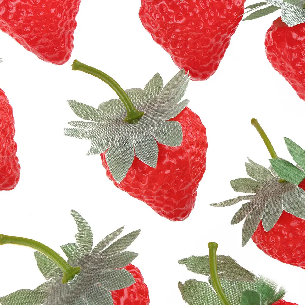Artificial Plastic Strawberry For Photography Prop Display Decoration