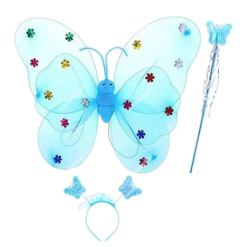 

Butterfly Fairy Wings Set GirlsFairy Wings With Wands Glowing Headbands Fairy Wings Wand And Glowing Headband Princess Butterfly