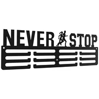 Medal Holder Display Hanger Personalized Medal Wall Hanger for Sport Race Runner Sturdy Black Steel Metal Easy to Install 1