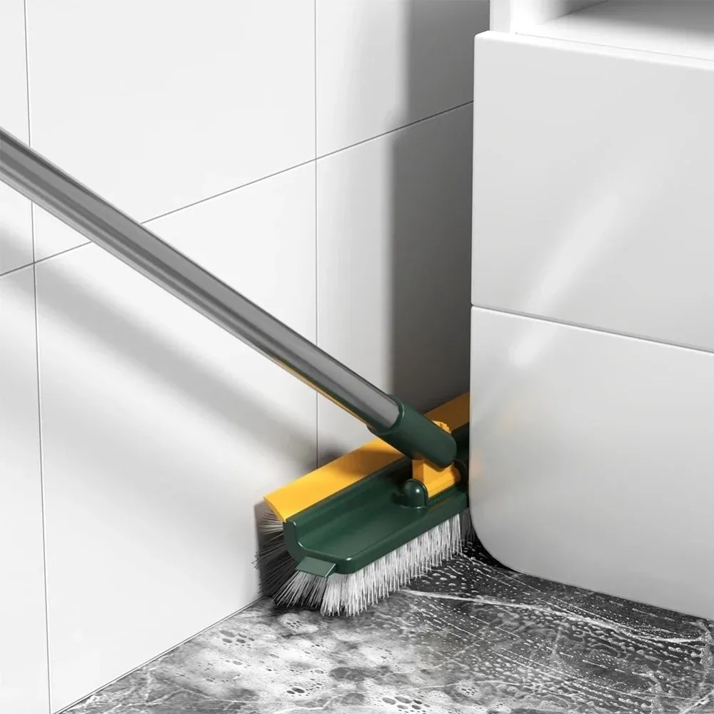 Hochwertige 5-in-1-Bodenpeelingbürste aus Kunststoff, verstellbares Kehrartefakt, rotierende Spaltpeeling-Schaber, Toilette – Detail 4