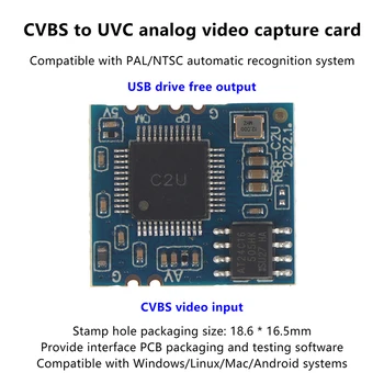 Modulo Fotocamera USB da Video Analogico AV a Digitale, Chip CVBS a USB per Accessori Scheda UVC Senza Driver