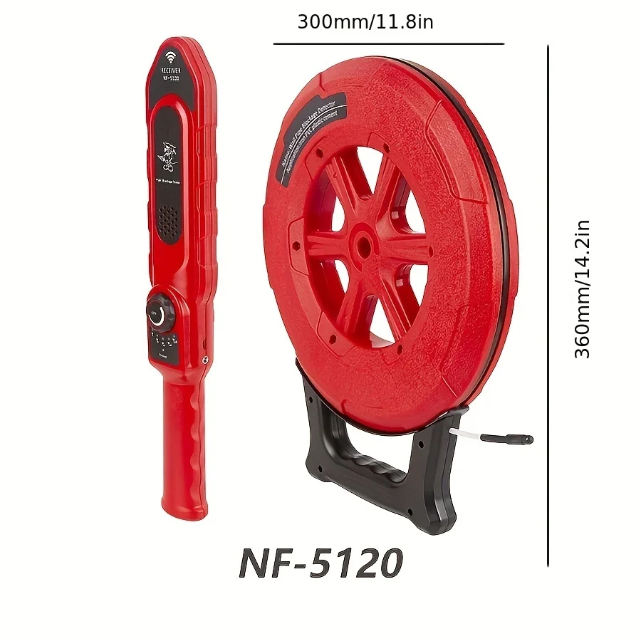 Noyafa Pip Iron Pipe Blockage Detector 20M Line Diagnostic-tool Scanner Pipeline Blocking Clogging Plumbers Instrument pipe blockage detector