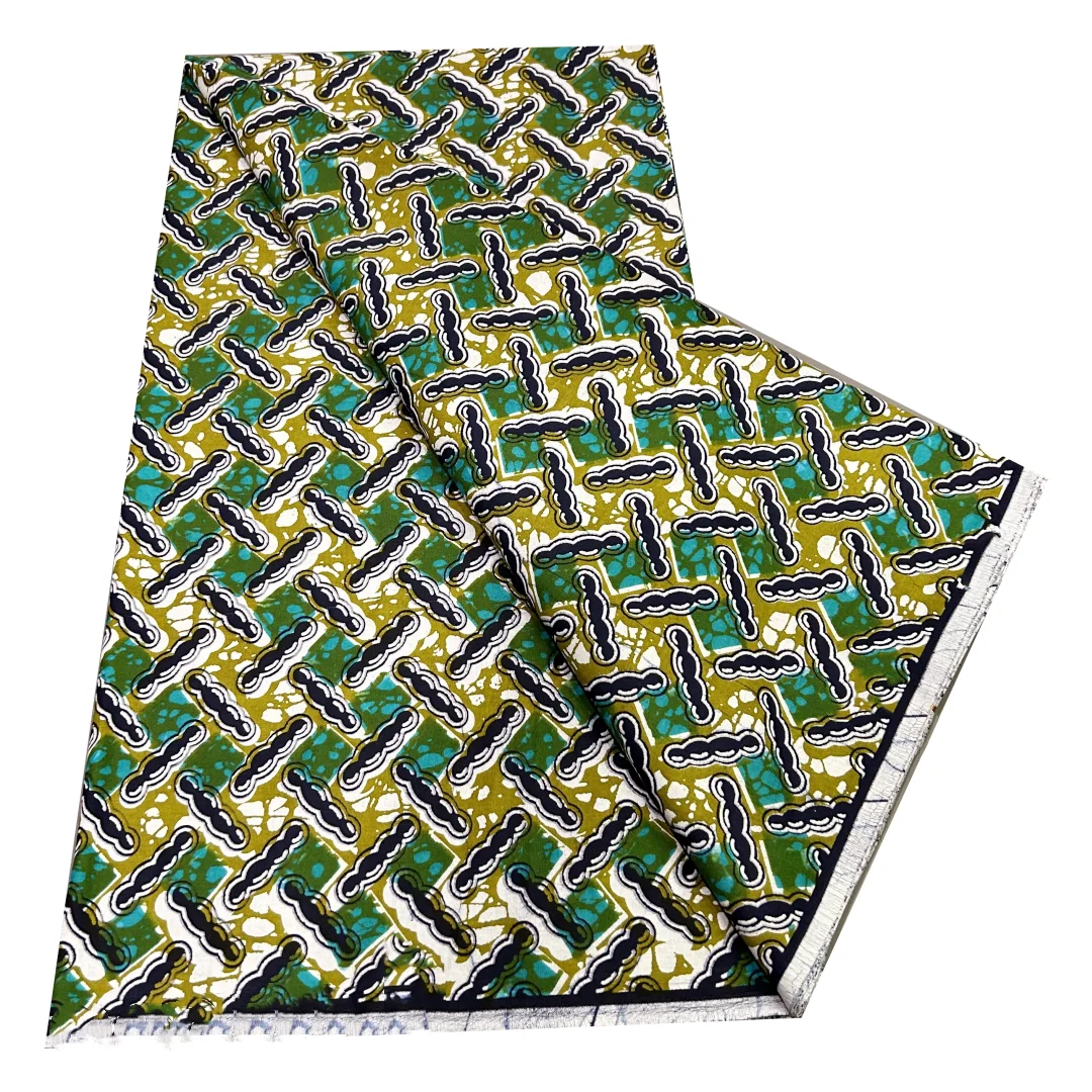 Veritable Dutch Guaranteed Super Real Wax Print Fabric Hollandais Pagne Africa Dress Cotton Wax Pagne Tissu 6yards