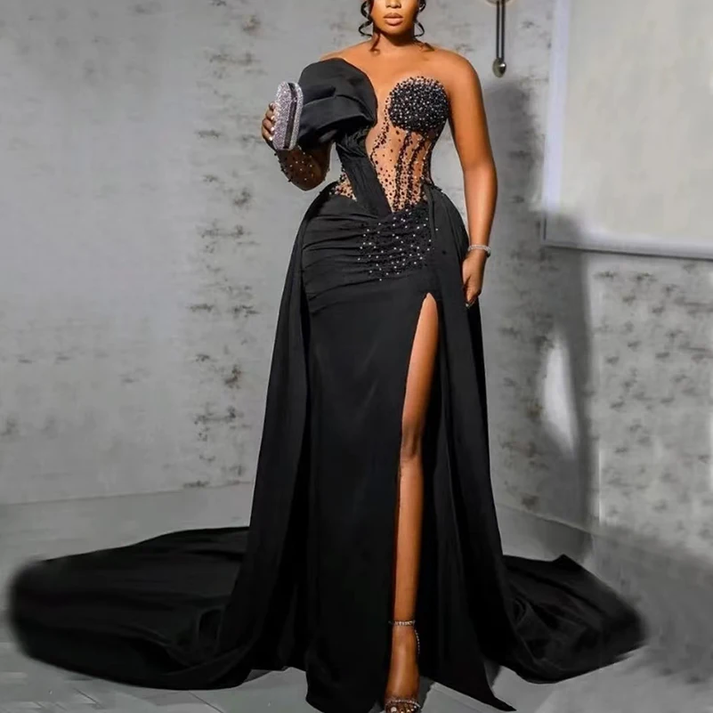 

Черные женские атласные вечерние платья до пола для девушек/свадебные вечерние платья для выпускного вечера M41, Бесплатная доставка по индивидуальному заказу