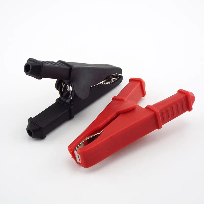 Description Picture 2 of item30mm 30A Alligator Clip Adapter Red Black Car Insulated Crocodile Clips 75mm Battery Test Lead OpeningTest Clamps