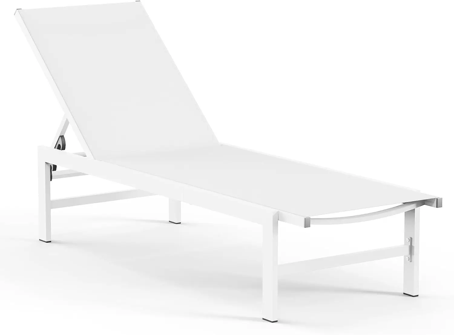 Outdoor Lounge Chairs for Pool, Aluminum Chaise Lounge Chairs with 5-Position Recliner, Patio Lounge Chair