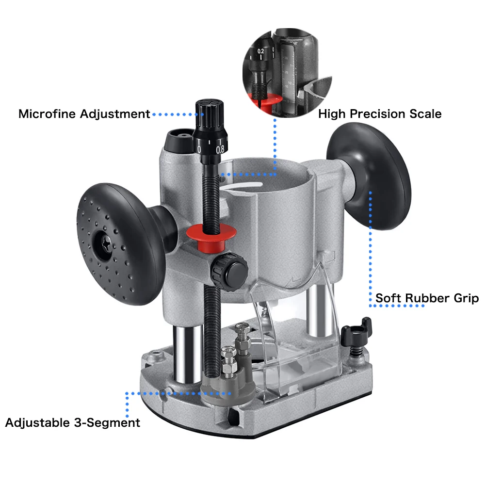 ONEKFYFD Compact Plunge Router Milling Trimming Machine Base Suitable for Calibre 65mm Trimming Machine Power Tool Accessories