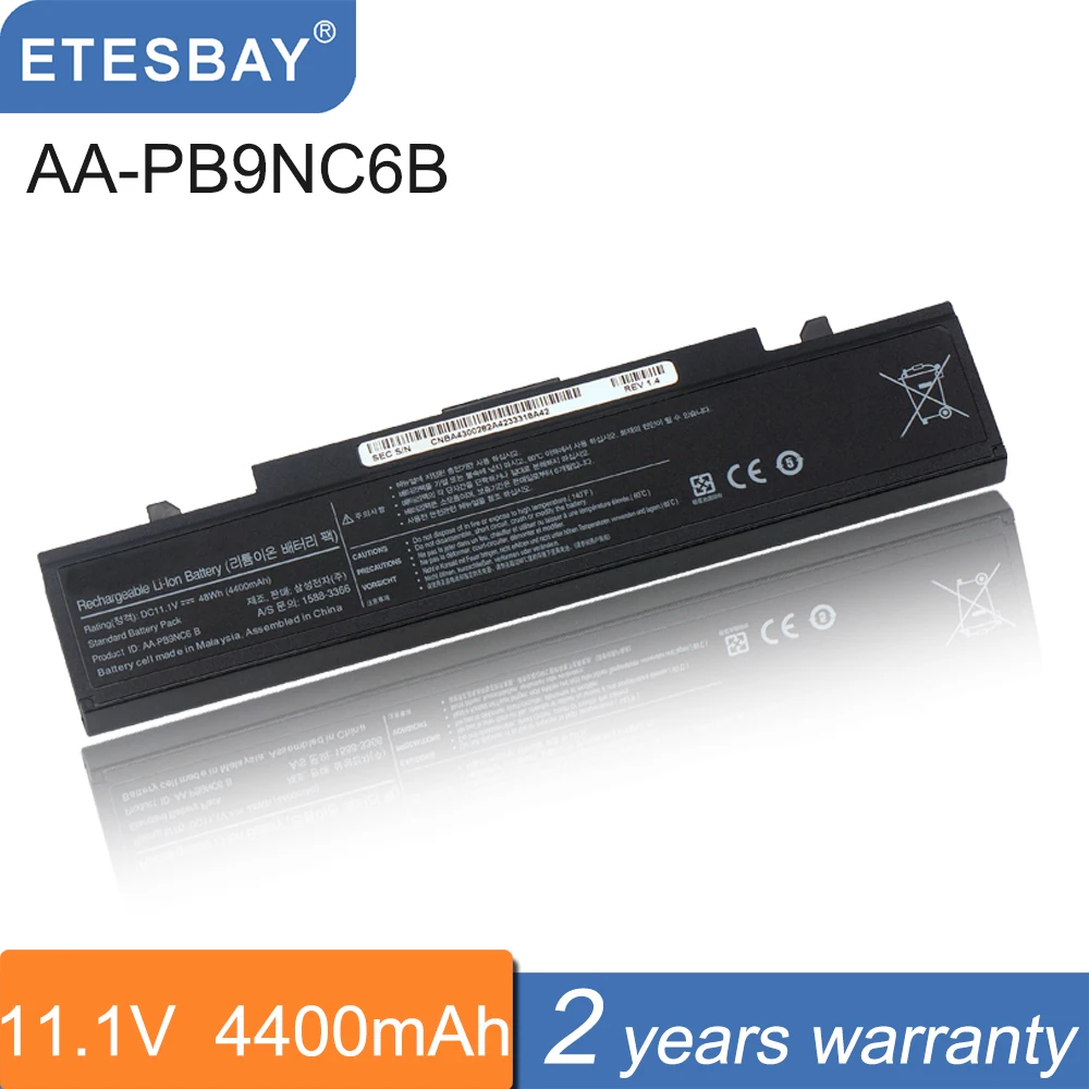 Etesbay Aa-Pb9Nc6B Batteria Del Computer Portatile Per R530 R528 R428 R429 R430 R467 R468 R478 Aa-Pb9Nc6W Aa-Pb9Ns6B Aa-Pb9Ns6W