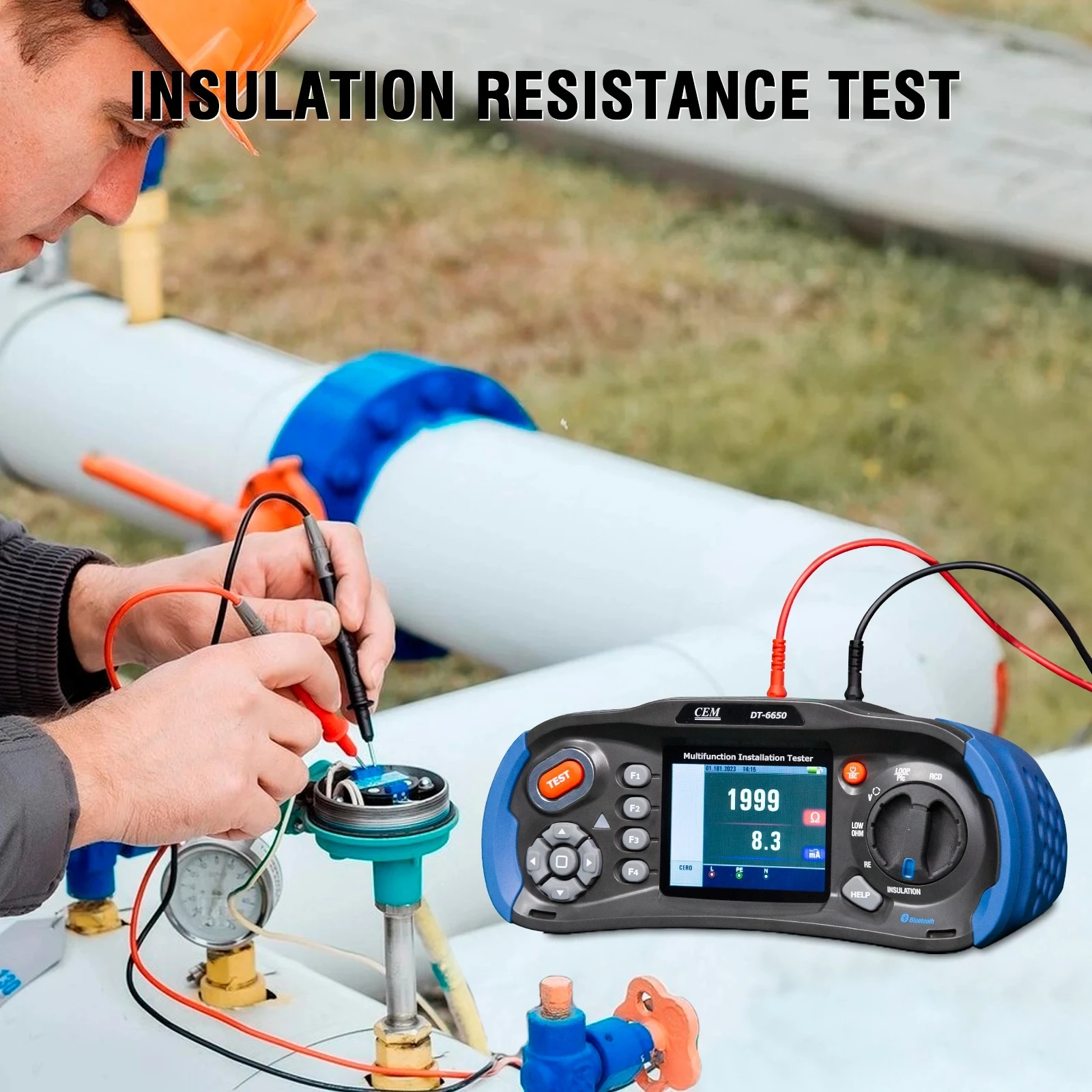 DT-6650 High Current Loop Test Multifunction Insulation Resistance Tester earth