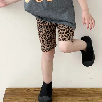kids shorts leopard print leggings yoga stretch pants kids clothes for girls boys shorts for girls