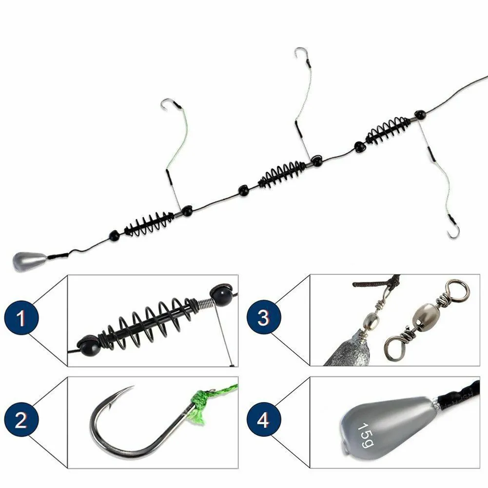 

Fishing Hook Artificial Bait Cage Set Artificial Bait Cage Set Feeder Sinker Swivel Line Fishing Feeder Baits Artificia Fishing
