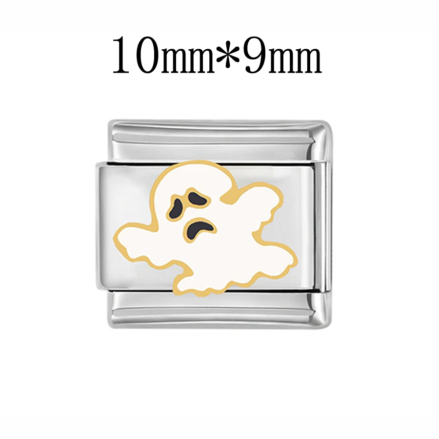 DIY 9 mm Premium Edelstahl italienisches Armband Charm Links Schmuckherstellung Zubehör Erkenntnisse Kreation Tier Herz Totenkopf – Detail 23