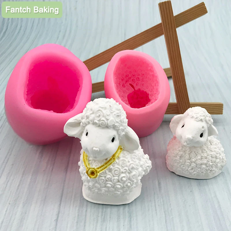 CartoonAnimalSiliconeLambMoldFoodMakingSoftSafeMaterialMould