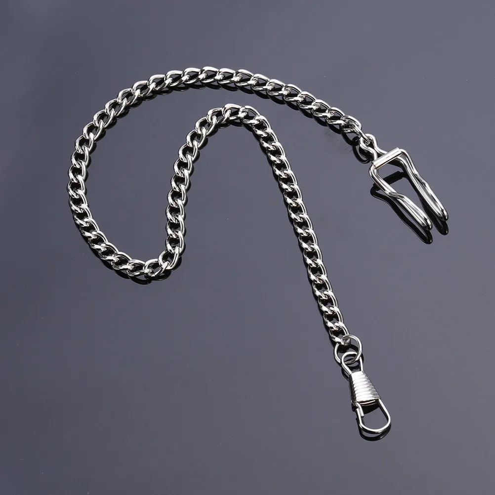 2pcs 포켓 시계 체인 남성용 클래식 금속 교수형 체인 조정 가능한 지갑 청바지 벨트 펜던트 Diy 쥬얼리 만들기 용품