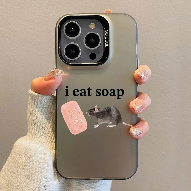 Humorous Cat Meme Laser Phone Case - Lovely Animal Design Cover