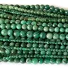 Veemake Natural Green Emerald Round Semi-precious Jewelry Stones Gemstones Beads 07910 2
