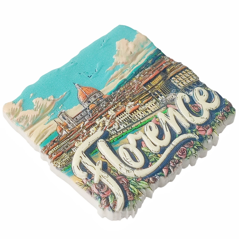Florence Italy 3D Fridge Magnet Souvenir Gift Resin Handmade Firenze Refrigerator Magnet Home Decoration Collection