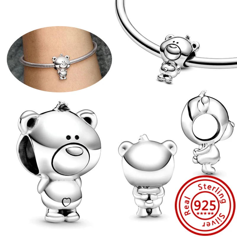 Beads Charms Charm Jewelry Sterling Silver Jewelry Charm Bead Silver Charm Bracelet Sterling Silver Beads Beads Jewelry Silver Charm Bead Sterling Silver Beads Charm Animal Charm Jewelry 925 Silver Cartoon Cute Black White Panda Bear Polar Bear Pendant Classic Beads Fit Original Pandora Charms Bracelet DIY Jewelry