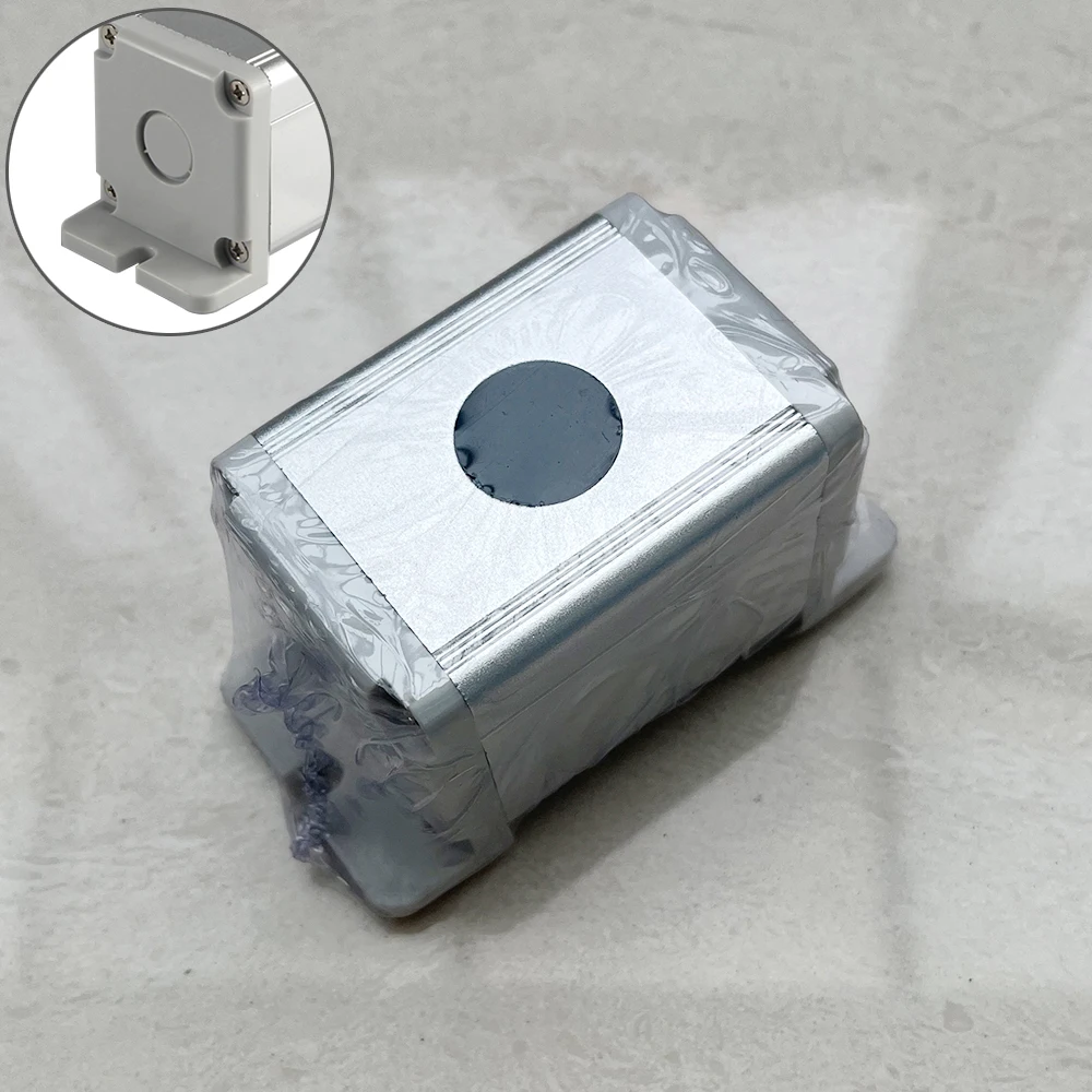 Caja de interruptor de botón pulsador de aluminio resistente al agua de 16 mm, 19 mm y 22 mm para equipos de control industrial con botones de metal, 1, 2, 3, 4, 5 y 6 orificios